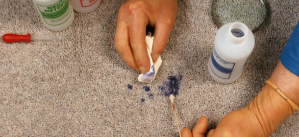 Removing ink from carpet
